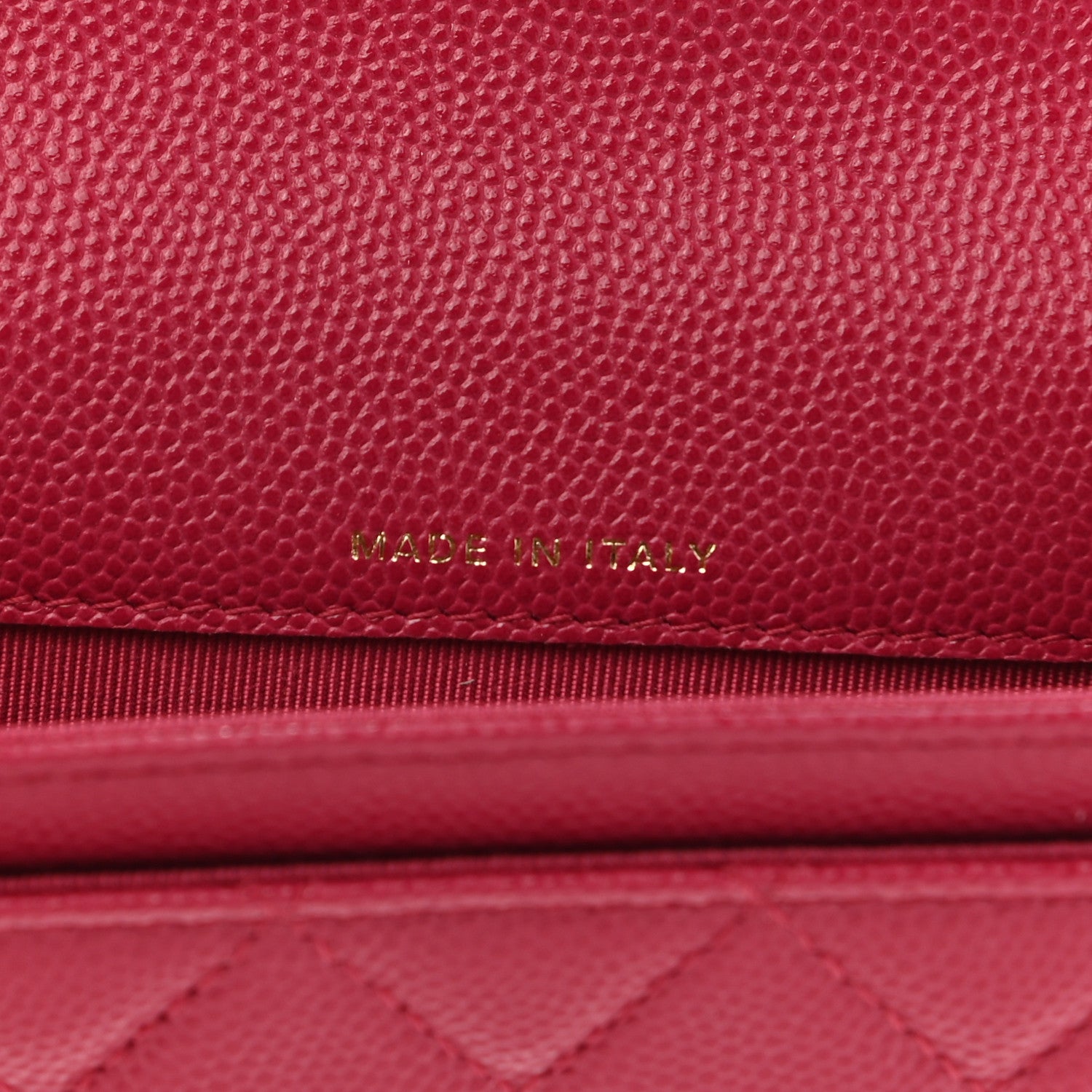 Chanel Caviar Quilted Flap Card Holder Wallet Dark Pink 7 of 9