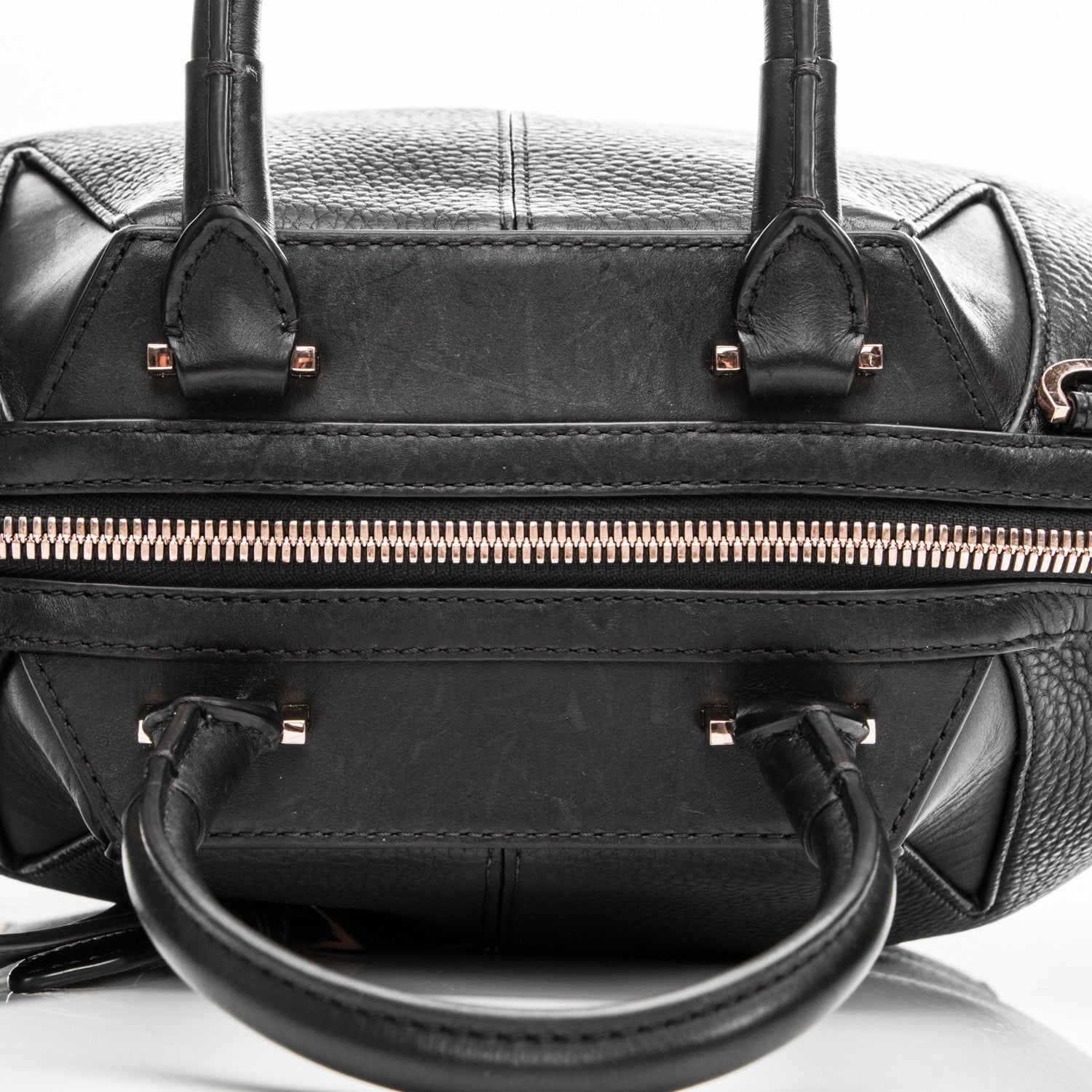 Alexander Wang Pebbled Calfskin Small Emile Soft Black Rose Gold Hardware 10 of 14