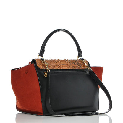 Celine Snakeskin Suede Medium Trapeze Blush 2 of 12
