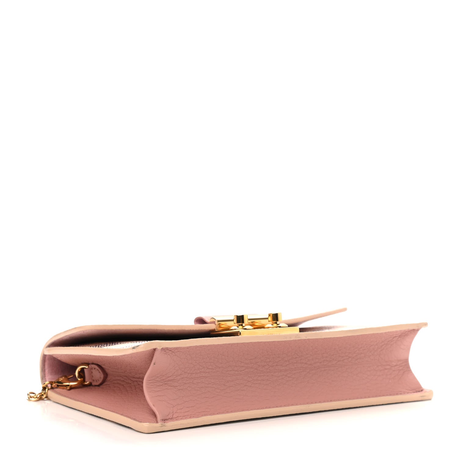 Louis Vuitton Damier Azur Croisette Chain Wallet Rose Ballerine 4 of 9