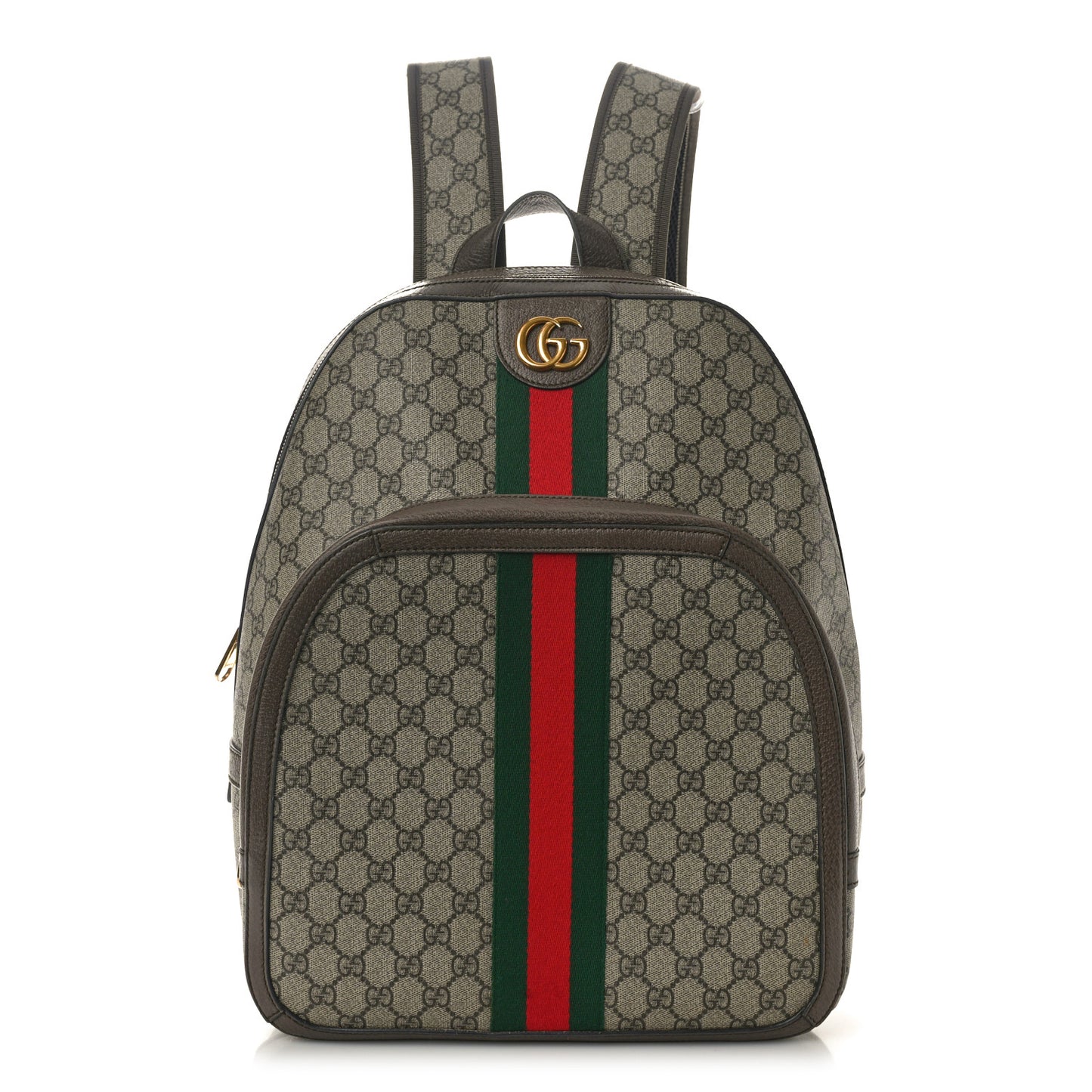 GG Supreme Monogram Medium Ophidia Day Backpack Brown