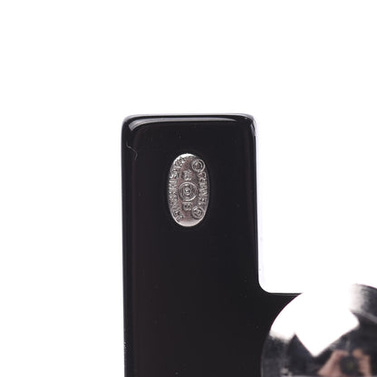 Chanel Resin Mirror Logo Brooch Set Black 4 of 4