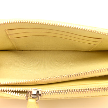Chanel Caviar Quilted CC Filigree Clutch With Chain Yellow 6 of 17