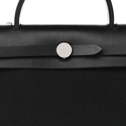 Hermes Military Toile Vache Hunter Herbag Zip PM 31 Black 9 of 11