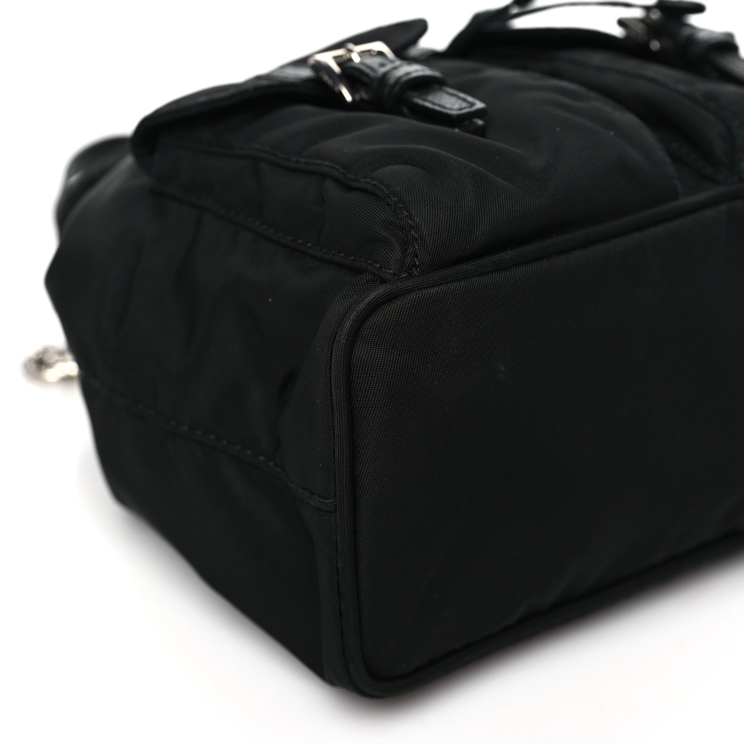 Nylon Vela Mini Crossbody Backpack Black