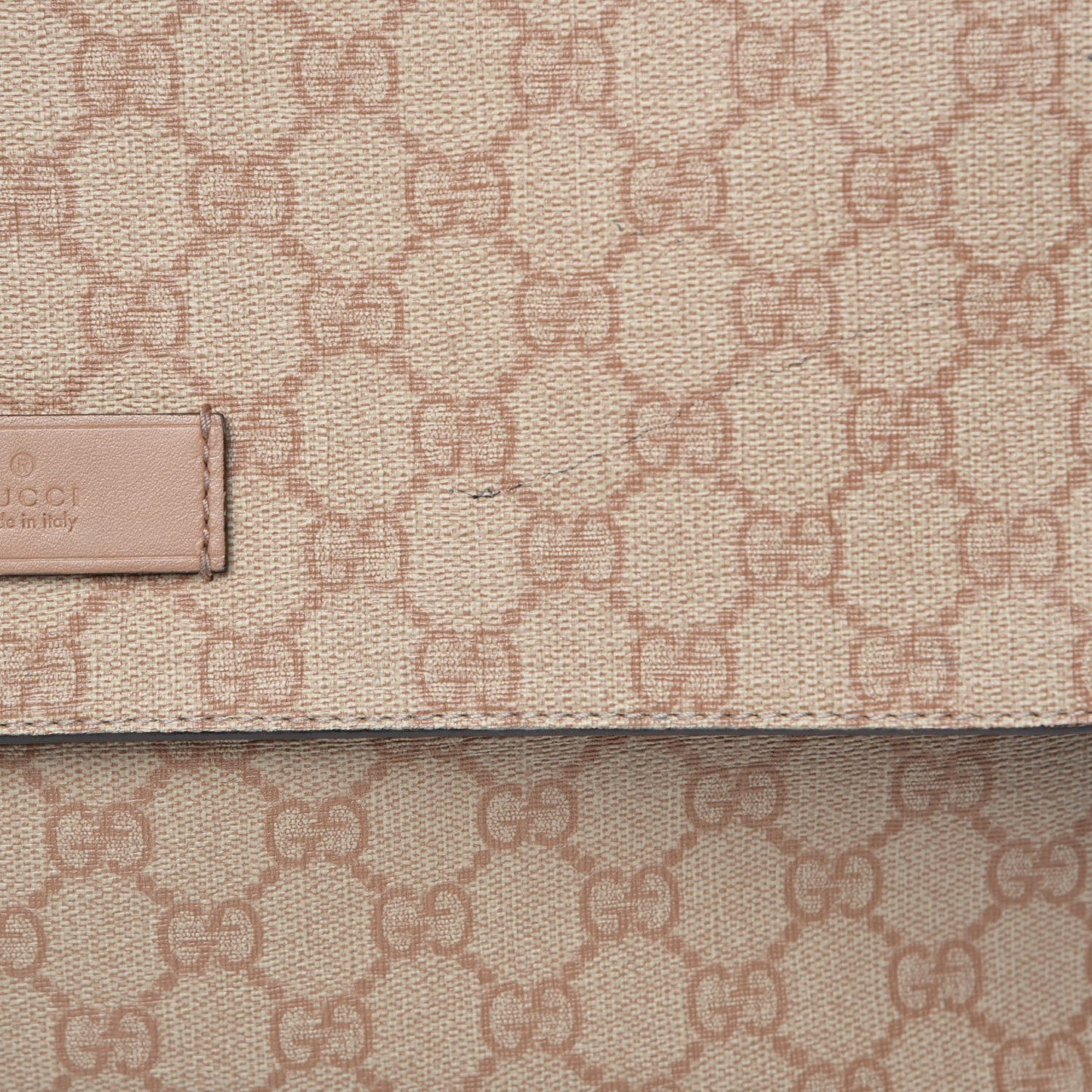 GG Supreme Monogram Messenger Diaper Bag Beige