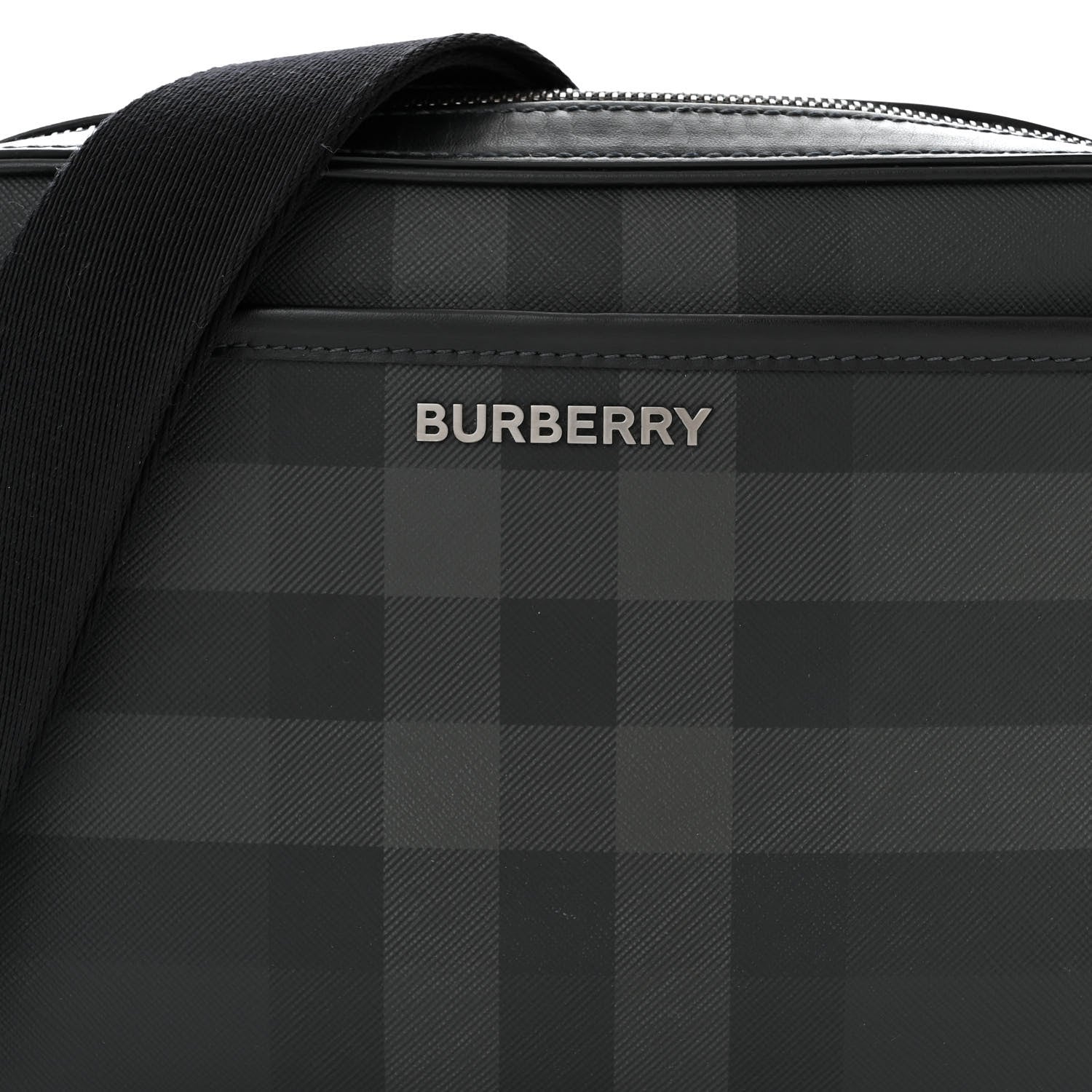 Burberry Check Messenger Bag Black 9 of 13