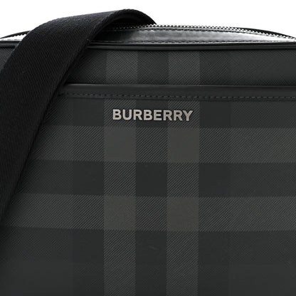 Burberry Check Messenger Bag Black 9 of 13