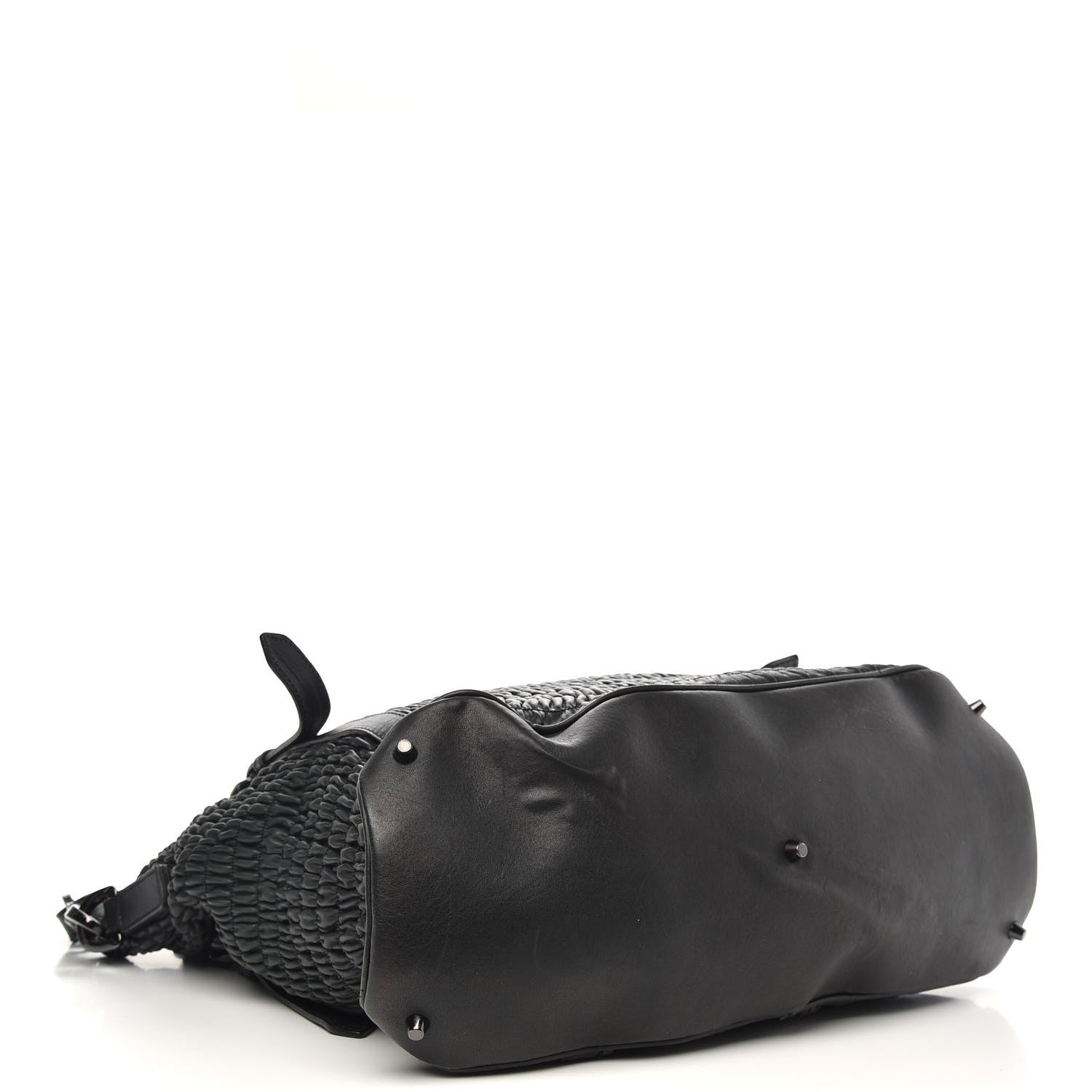 Burberry Calfskin Ruched Tote Green 4 of 13