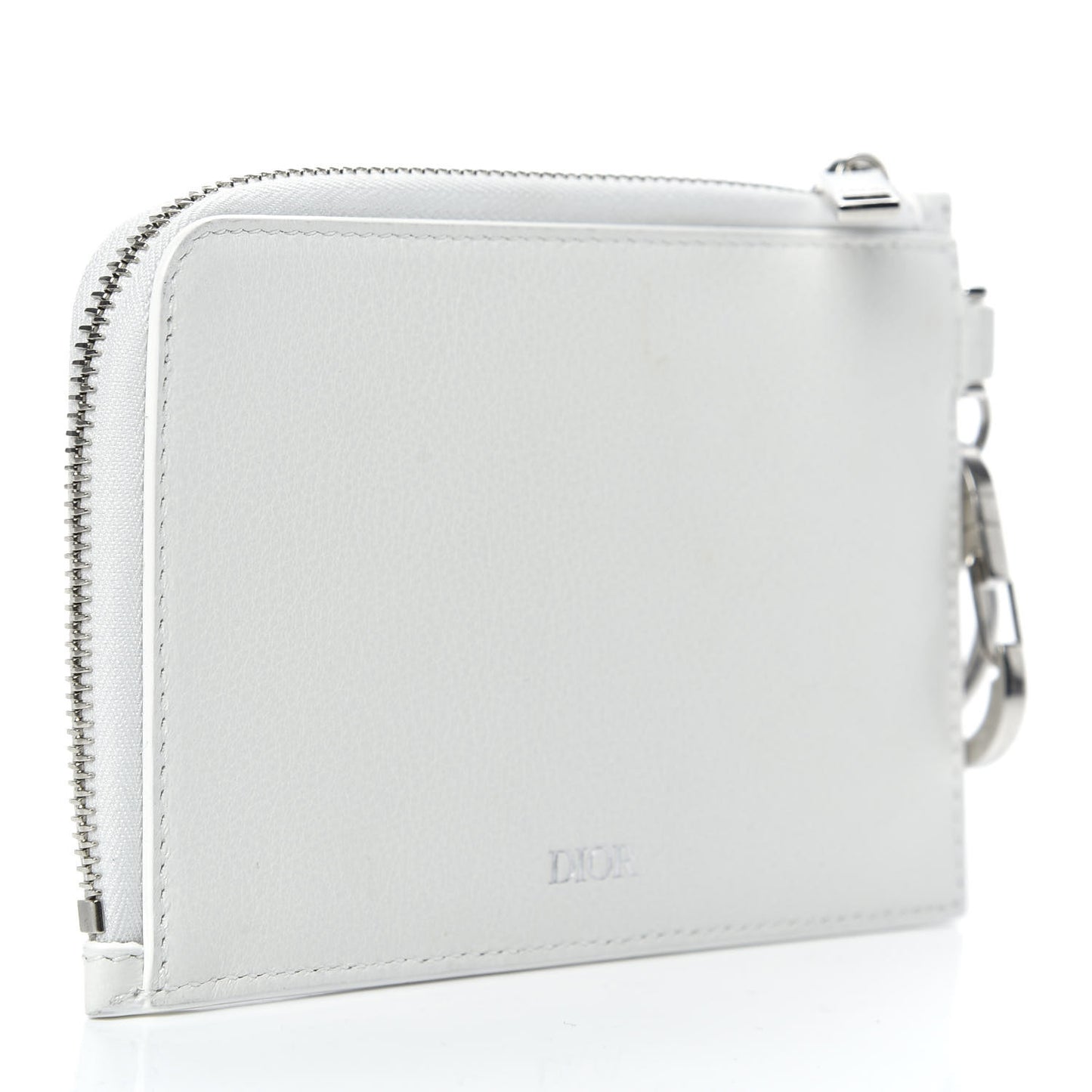 X DANIEL ARSHAM Grained Calfskin Zip Charm White