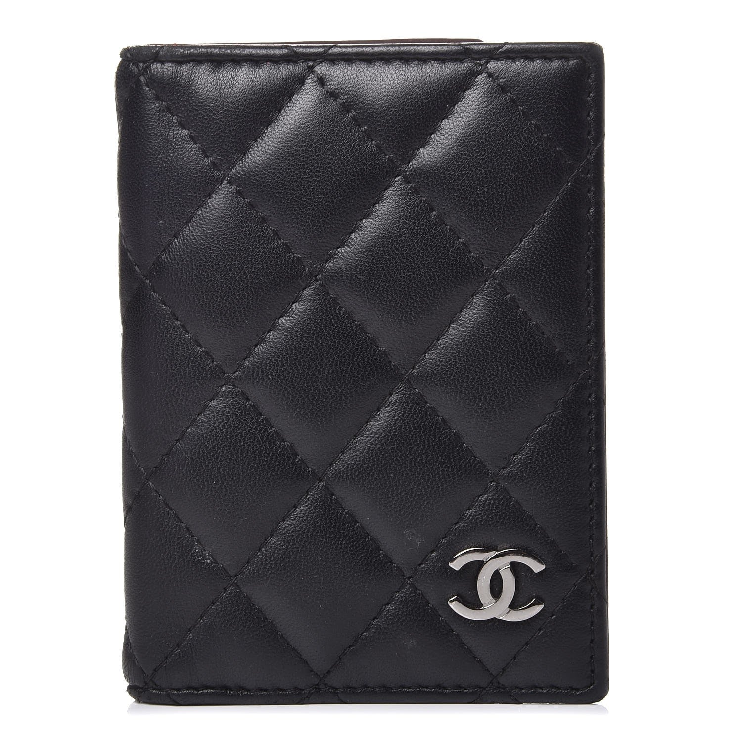 Chanel Lambskin Quilted Card Holder Wallet Black 1 of 11