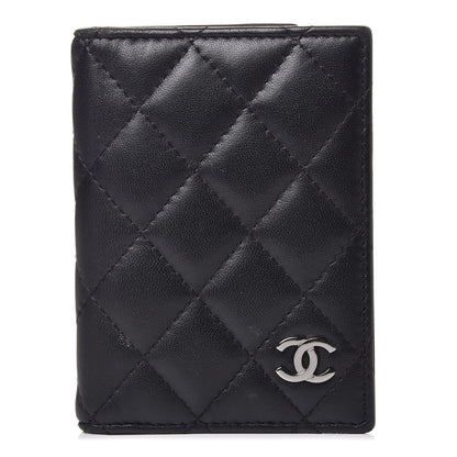 Chanel Lambskin Quilted Card Holder Wallet Black 1 of 11