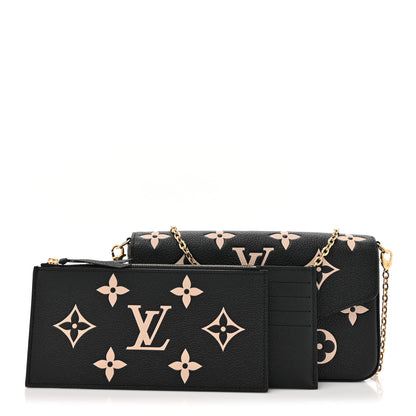Louis Vuitton Empreinte Monogram Giant Felicie Pochette Black Beige 3 of 13