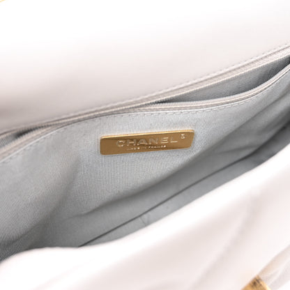 Chanel Lambskin Quilted Medium Chanel 19 Flap Grey 6 of 10