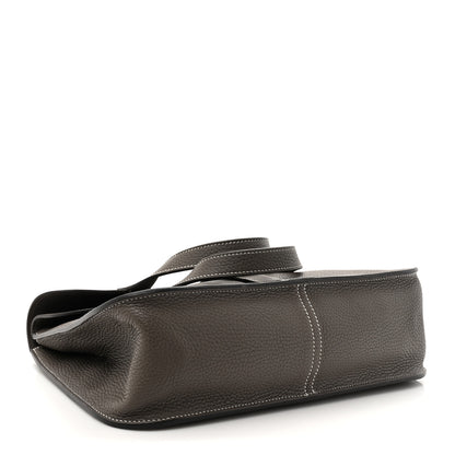 Hermes Taurillon Clemence Halzan 31 Etoupe 4 of 12