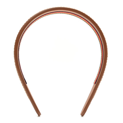 Hermes Swift Embroidered H Elizabeth Headband Gold 1 of 6