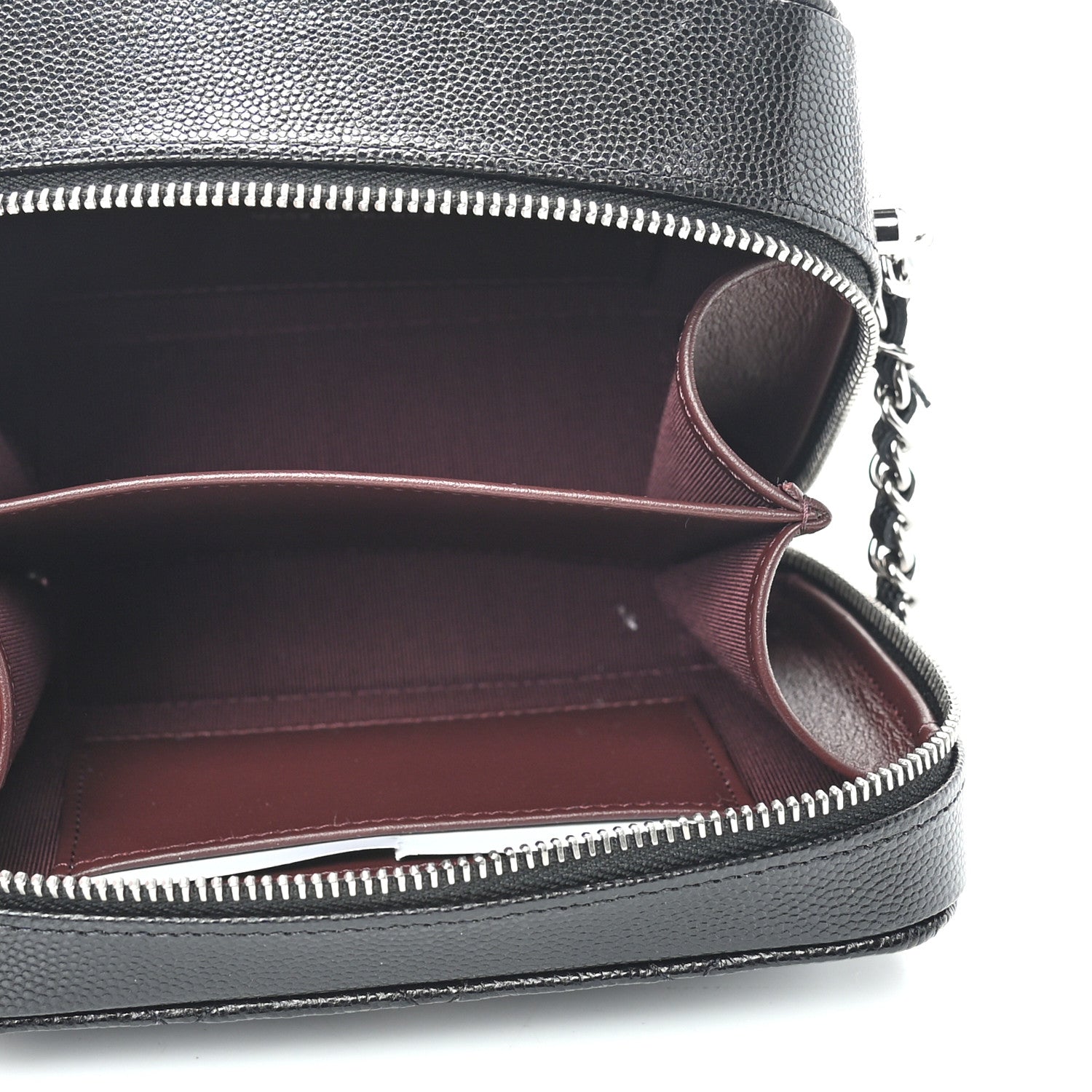 Chanel Caviar Quilted CC Vanity Case With Chain Black 5 of 9