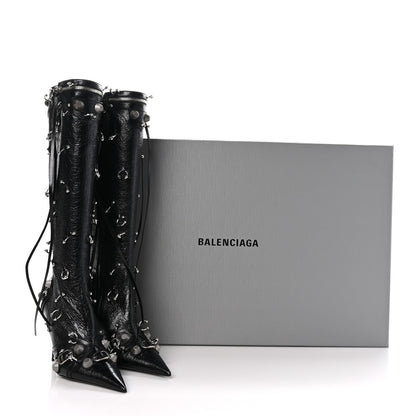 Balenciaga Agneau Arena Piercing Cagole 90mm Boots 37 Black Silver 8 of 8
