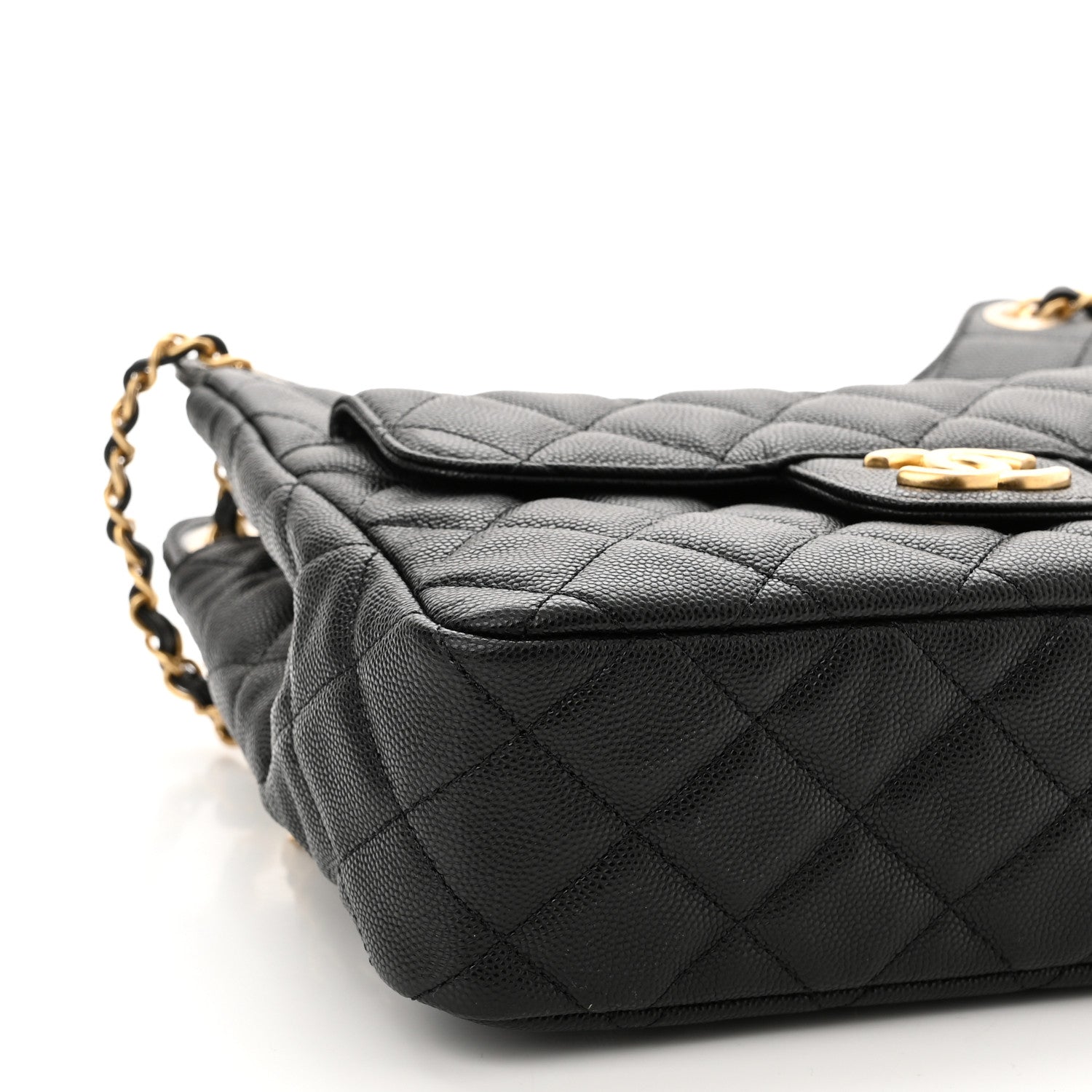 Chanel Caviar Quilted Wavy CC Hobo Black 9 of 11