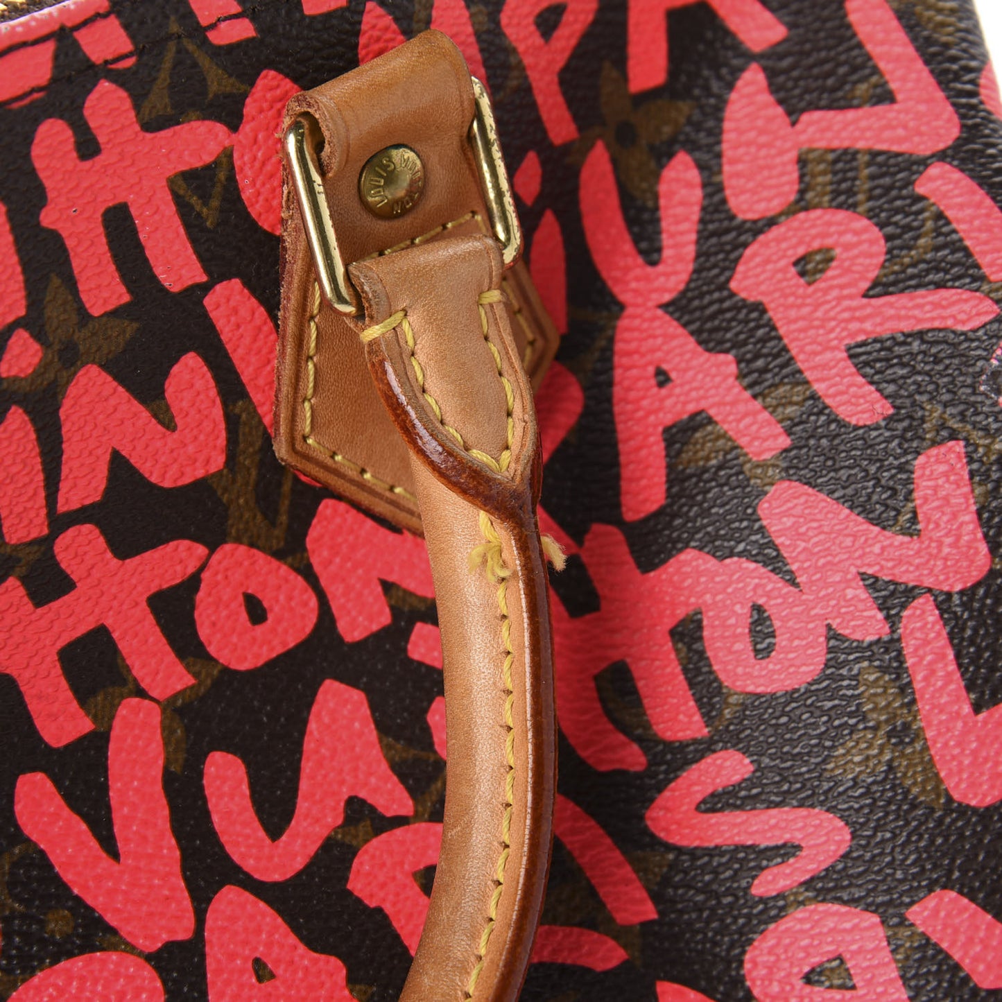 Monogram Graffiti Speedy 30 Fuchsia