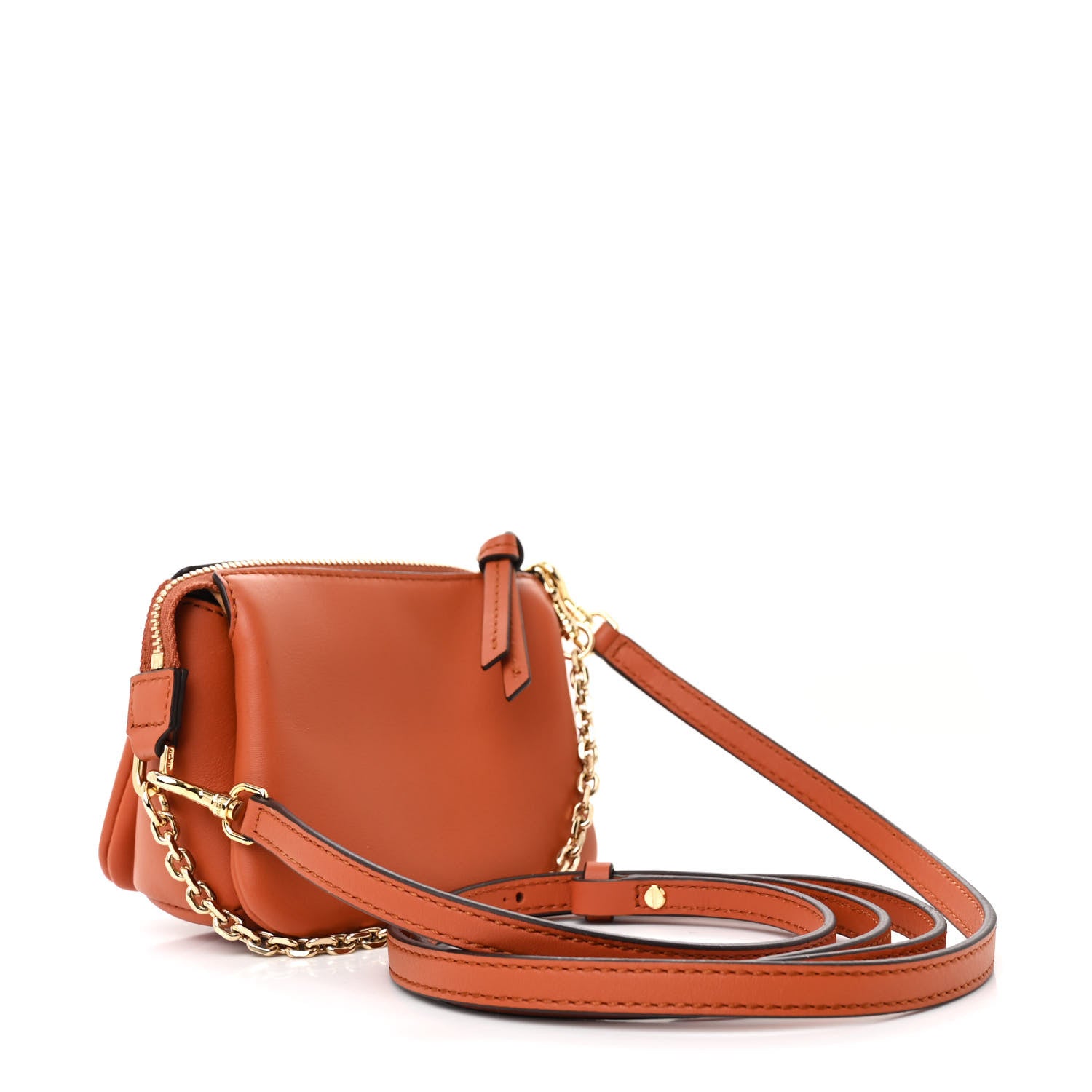 MCM Calfskin Mode Travia Pouch Bombay Brown 3 of 12