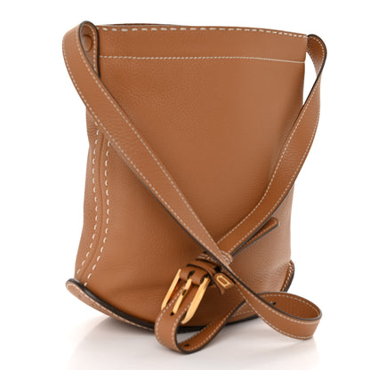 Delvaux Taurillon Pin Daily Surpique Bucket Vegetal Ivory 5 of 19