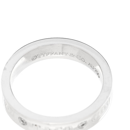Tiffany 18K White Gold Diamond Narrow 1837 Ring 48 4.5 4 of 4