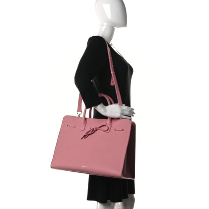 Mansur Gavriel Tumbled Calfskin Large Sun Bag Peony 2 of 21