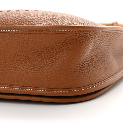 Hermes Taurillon Clemence Evelyne III PM Gold 10 of 11