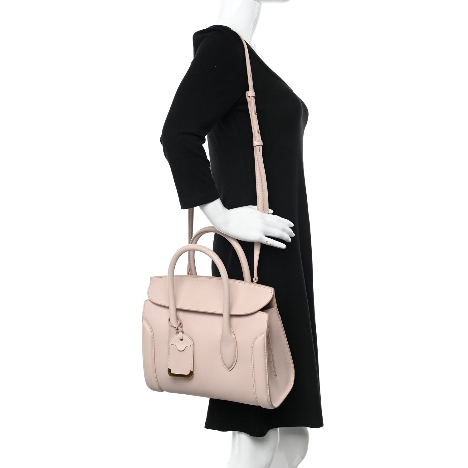 Alexander McQueen Sweet Calfskin Small Heroine 30 Nude 2 of 16