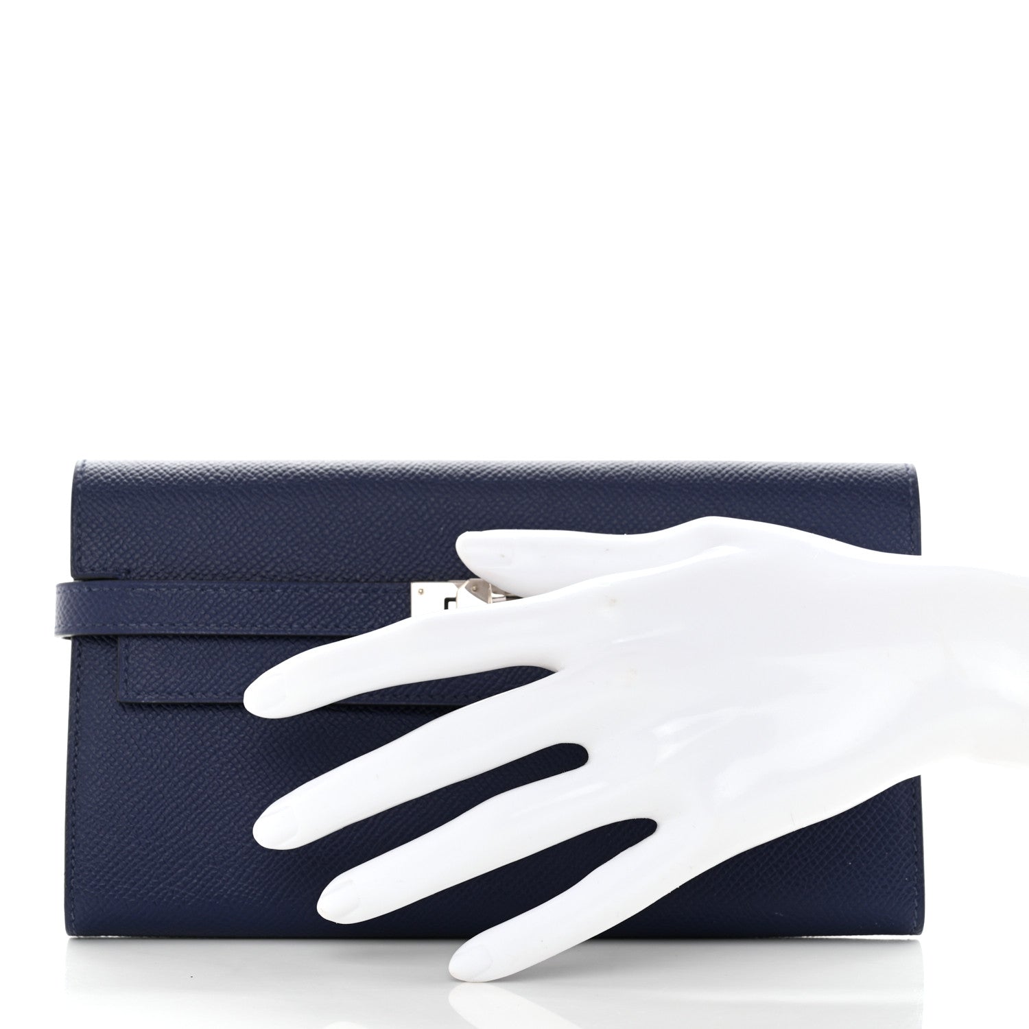 Hermes Epsom Kelly Longue Wallet Bleu Saphir 2 of 9