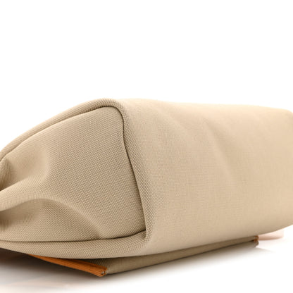 Hermes Toile Militaire Vache Hunter Laque Herbag Zip Retourne PM 31 Beton Naturel Sable Nata 11 of 12