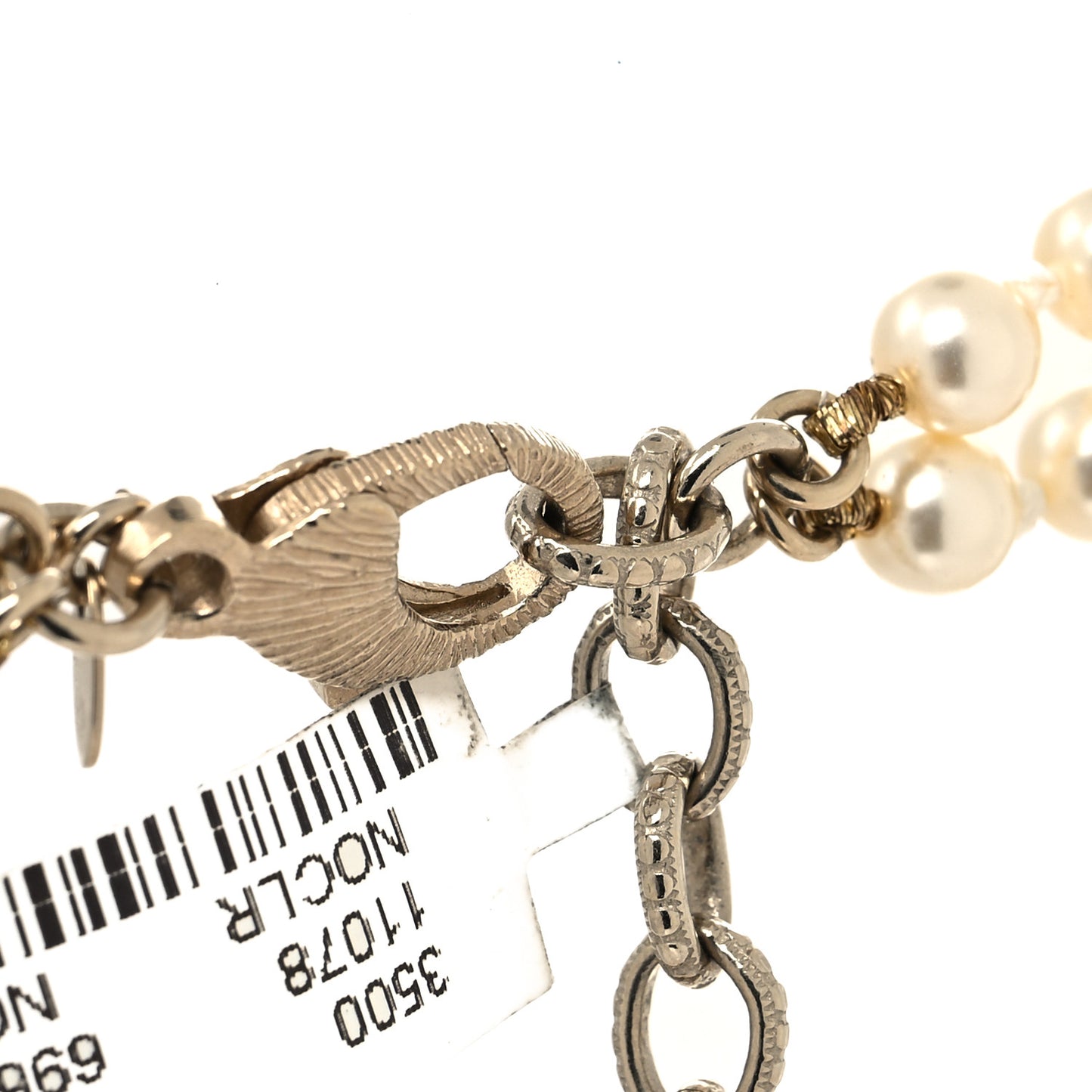 Graduated Pearl CC Long Necklace