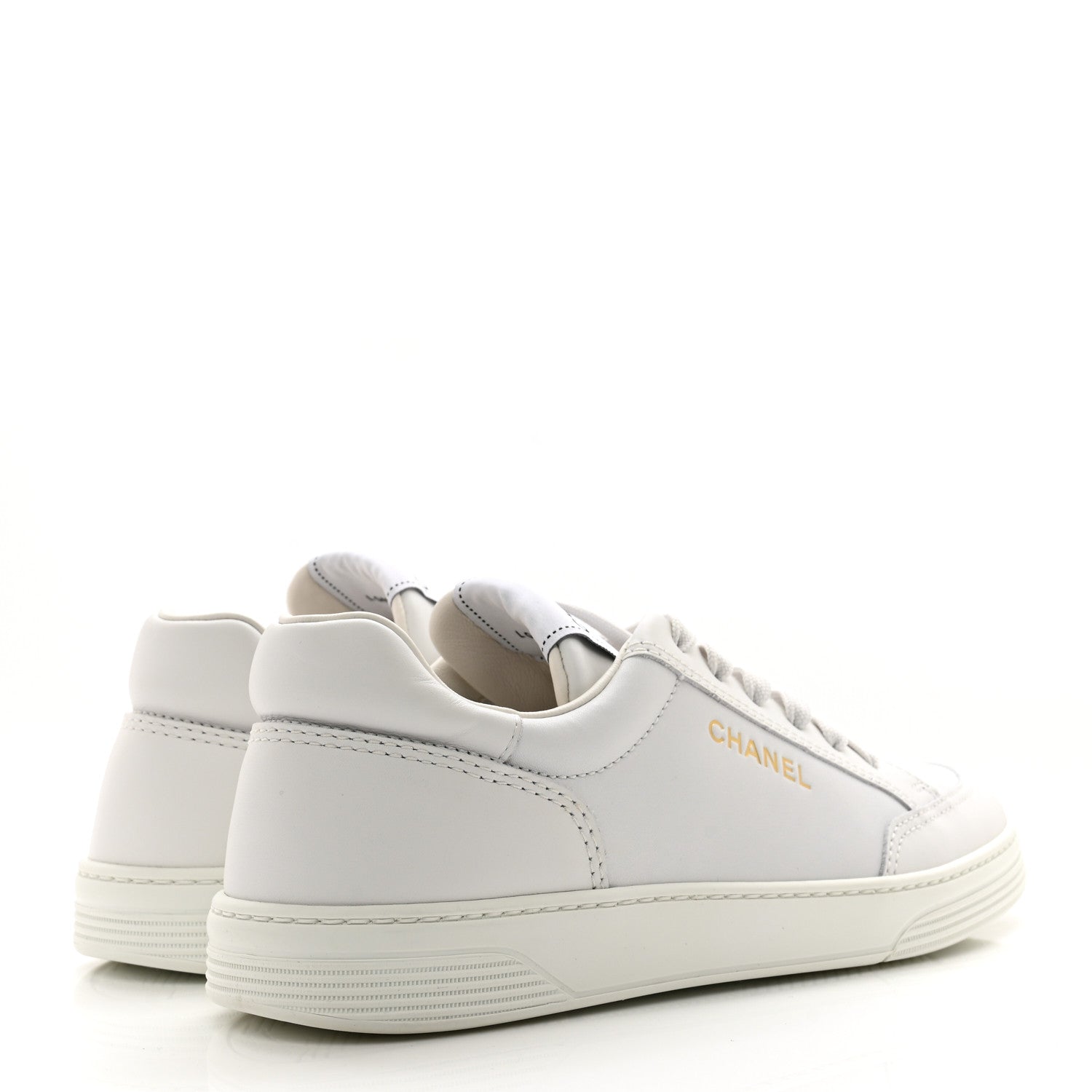 Chanel Calfskin Womens CC Logo Sneakers 40.5 White 3 of 8