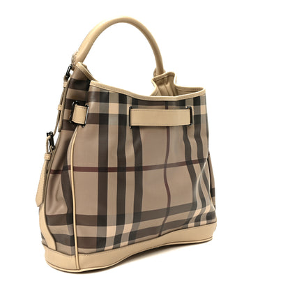 Burberry Smoked Check Medium Walden Belted Hobo Trench 3 of 9