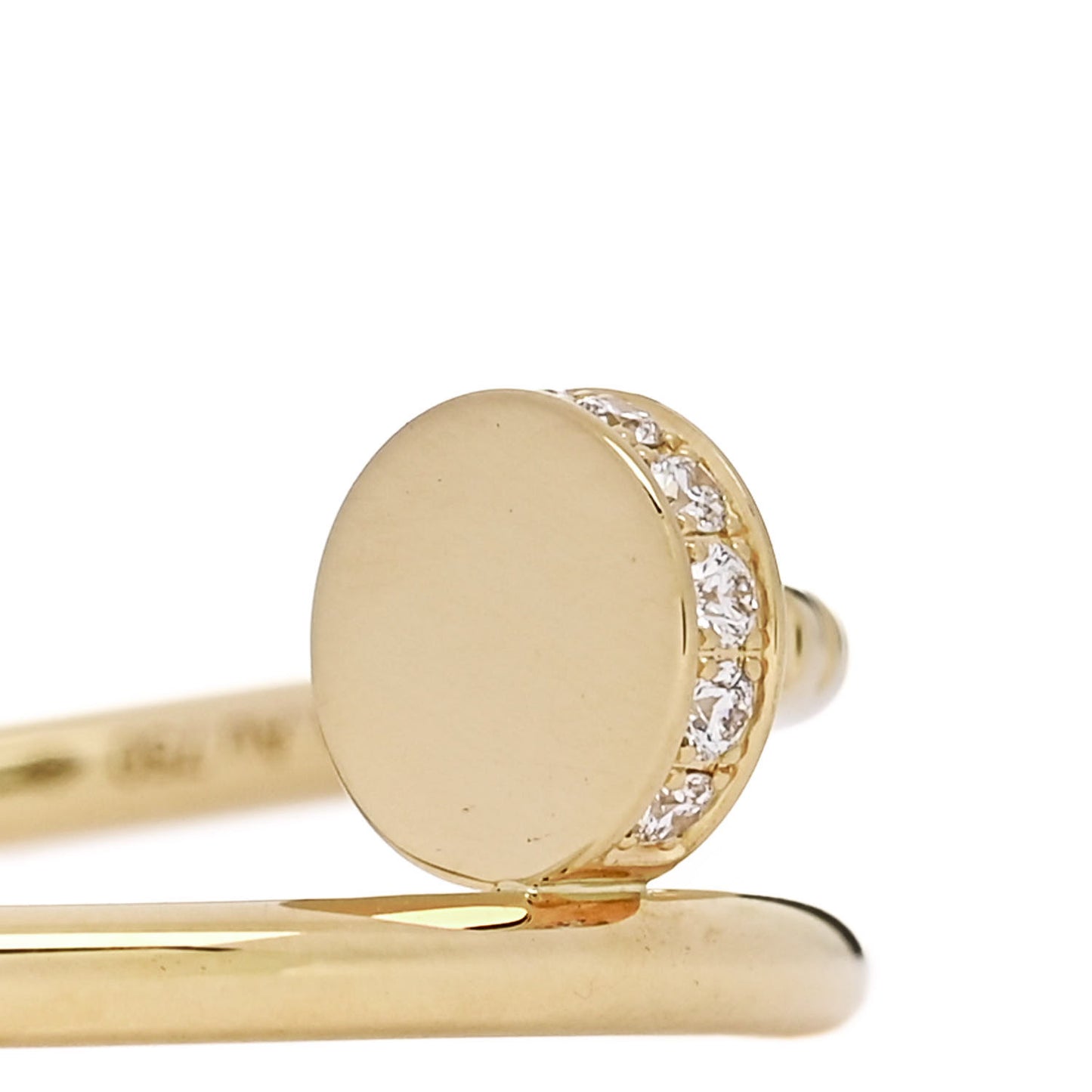 18K Yellow Gold Diamond Small Juste Un Clou Ring 52 6
