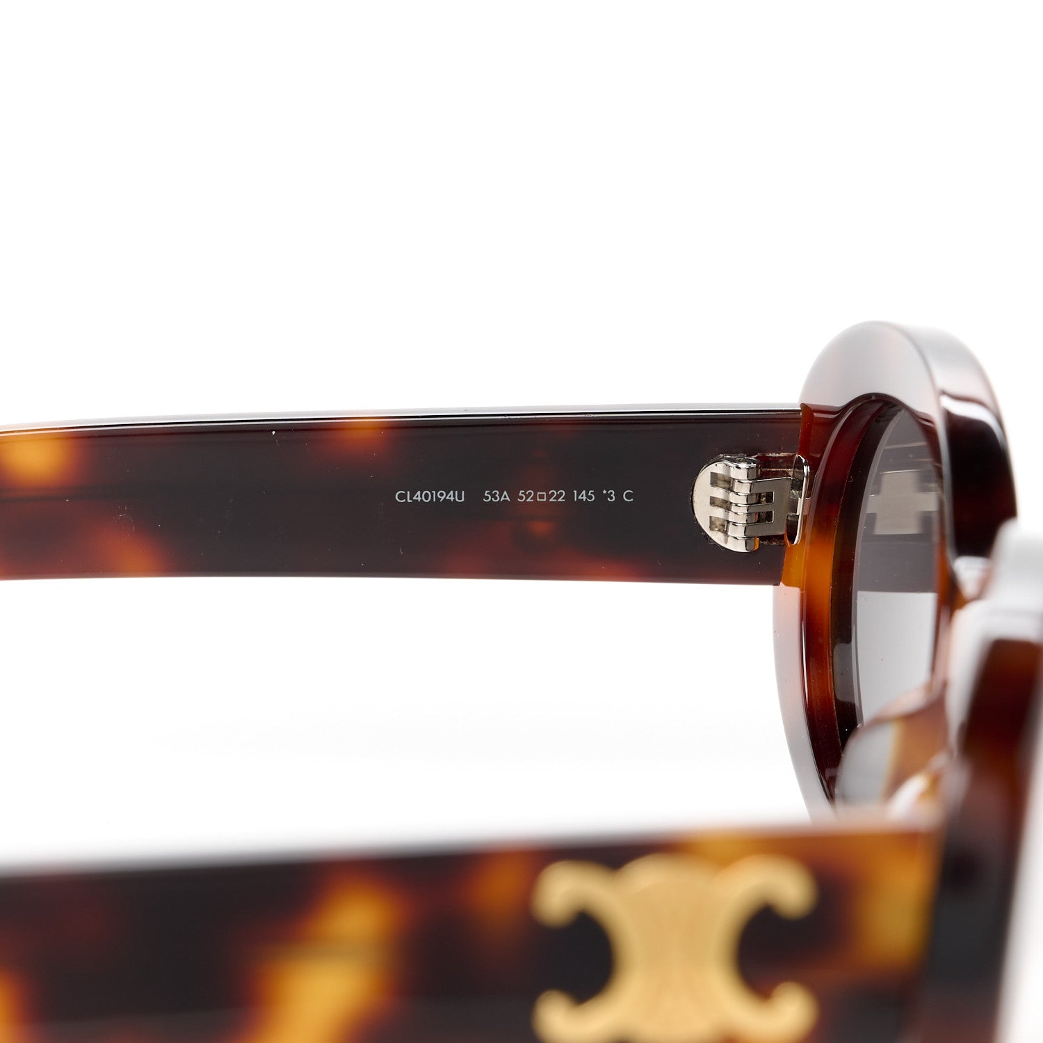 Celine Acetate Triomphe 01 Sunglasses CL 40194U Tortoise 5 of 9