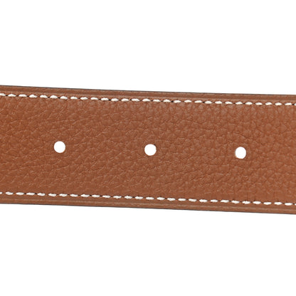 Hermes Swift Togo 32mm H Belt 75 Black Gold 4 of 7