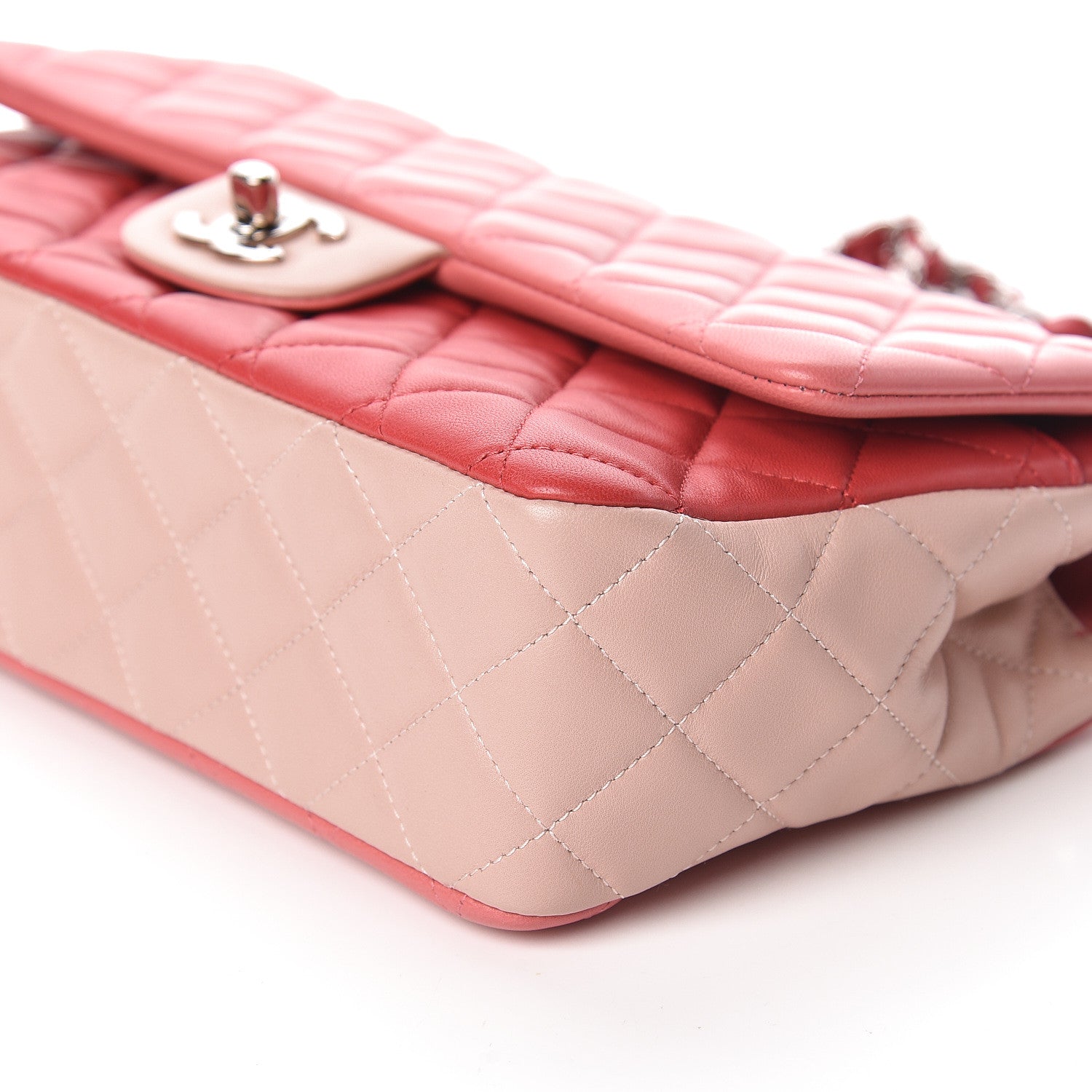 Chanel Lambskin Quilted Tri-Color Medium Valentine Charms Single Flap Pink 9 of 11