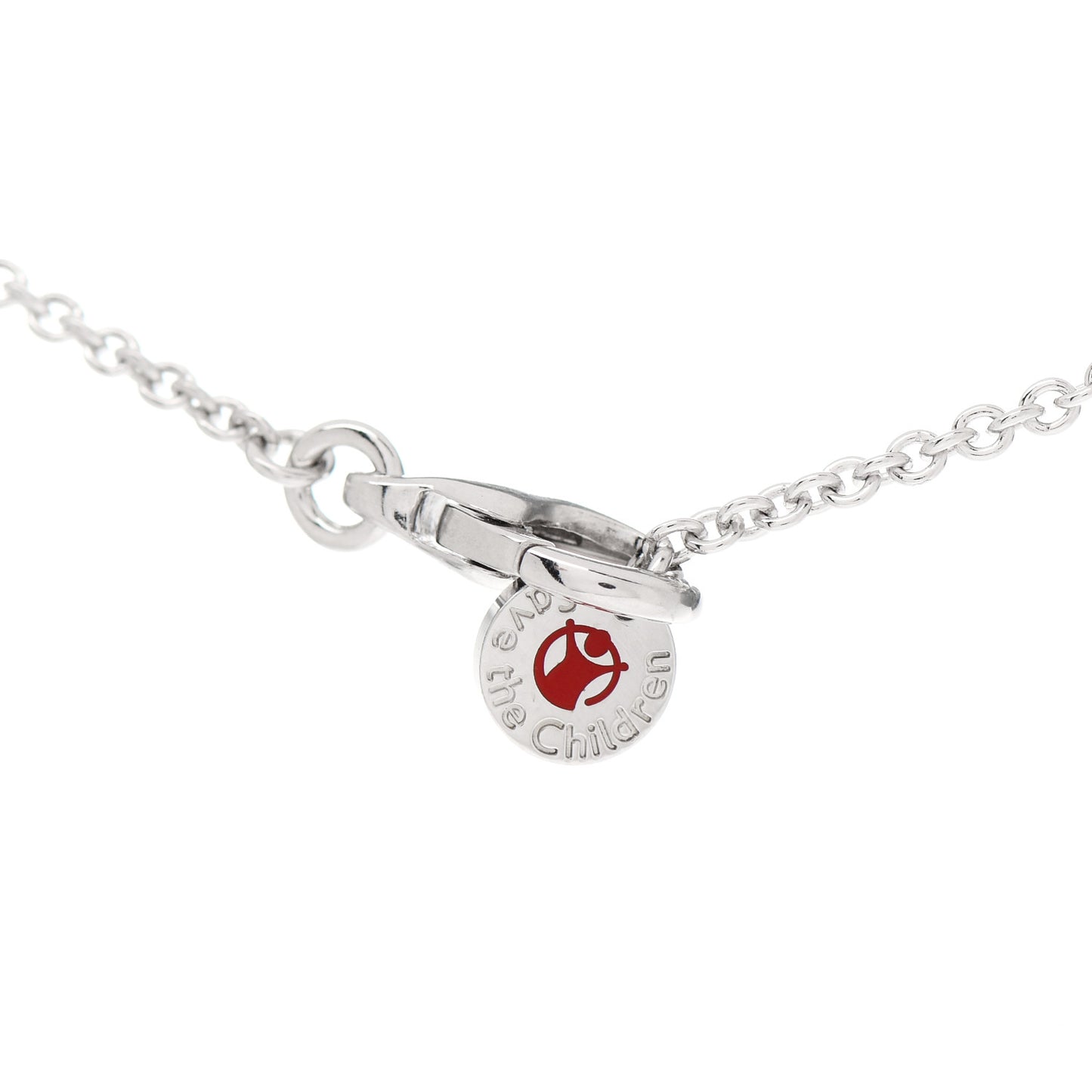 Sterling Silver Ceramic Save The Children Pendant Necklace