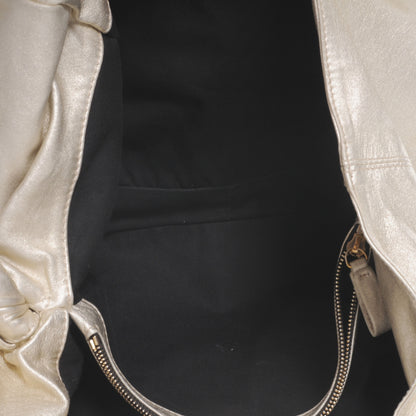 Valentino Garavani Metallic Nappa Nuage Bow Hobo Gold 6 of 8