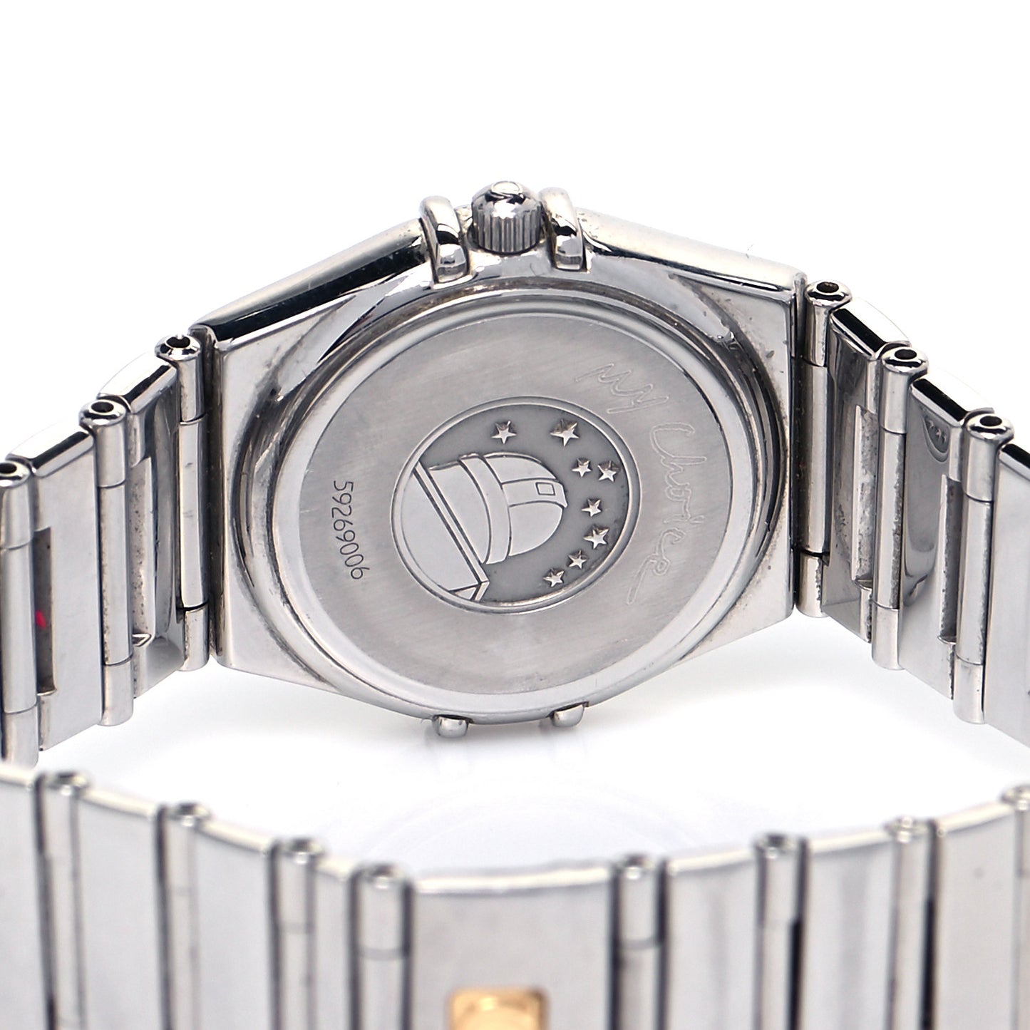 Stainless Steel Diamond Bezel Mother of Pearl 22mm Constellation My Choice Quartz Watch 1465.71.00