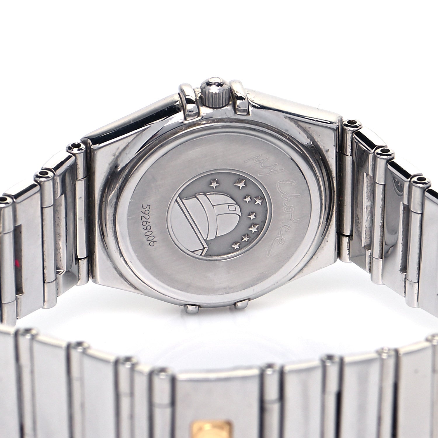 Omega Stainless Steel Diamond Bezel Mother of Pearl 22mm Constellation My Choice Quartz Watch 1465.71.00 4 of 5