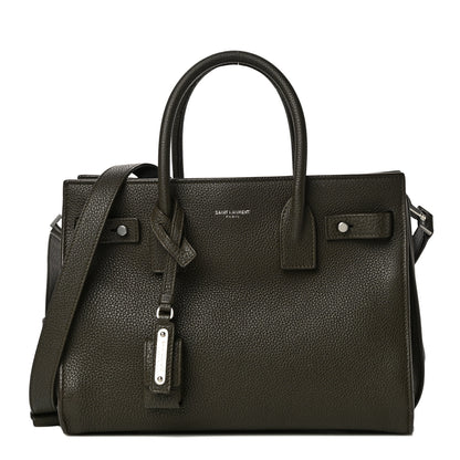 Saint Laurent Grained Calfskin Baby Sac De Jour Souple Earth 1 of 15