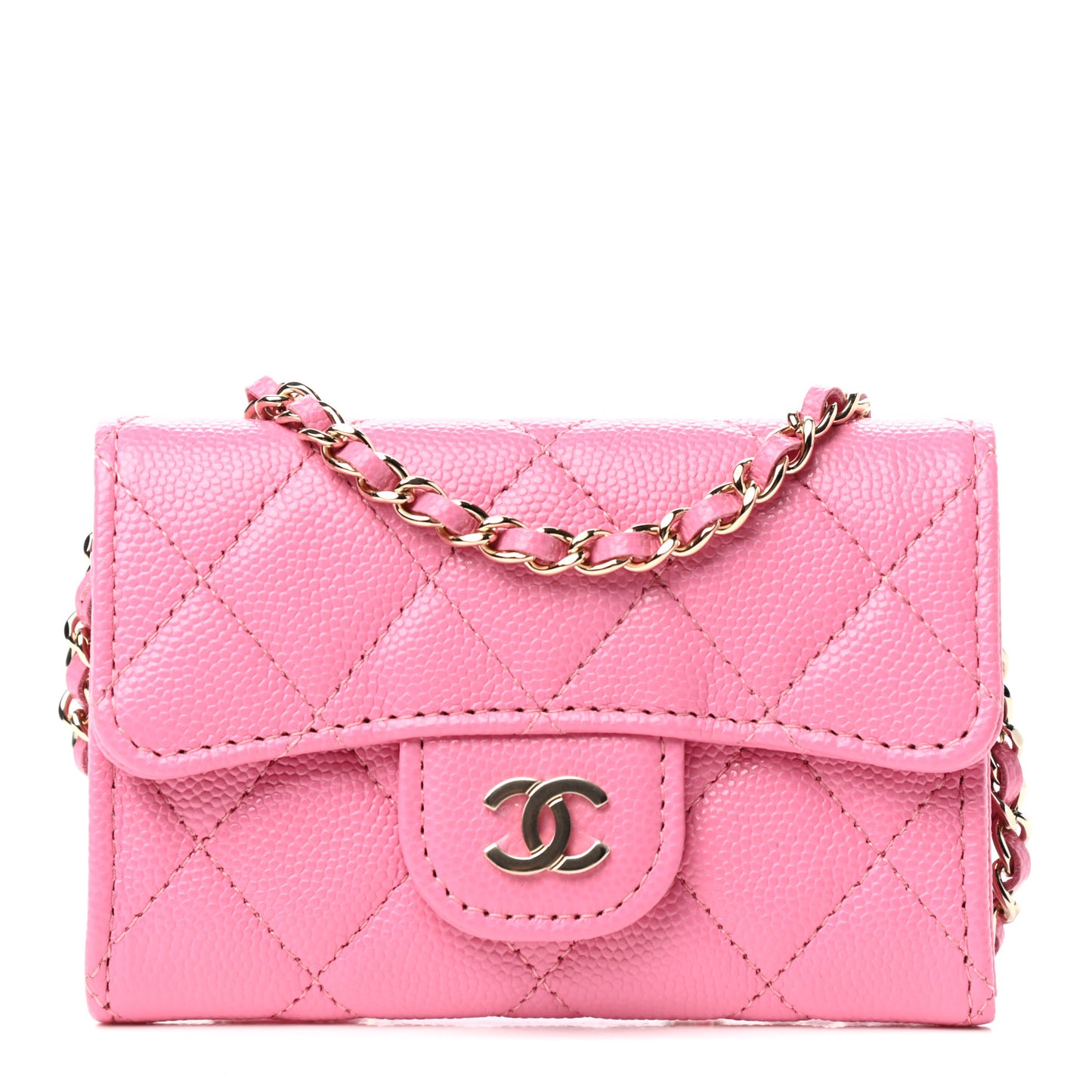 Caviar Quilted Belt Bag Pink