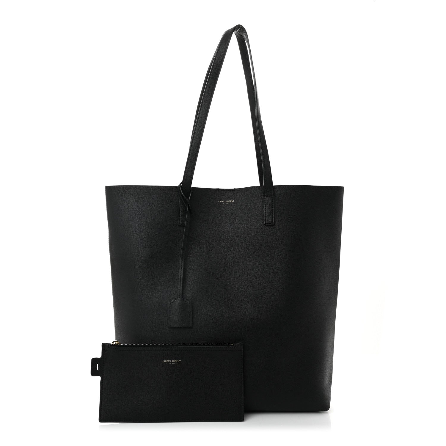 Saint Laurent Calfskin North-South Shopping Tote Black 3 of 13