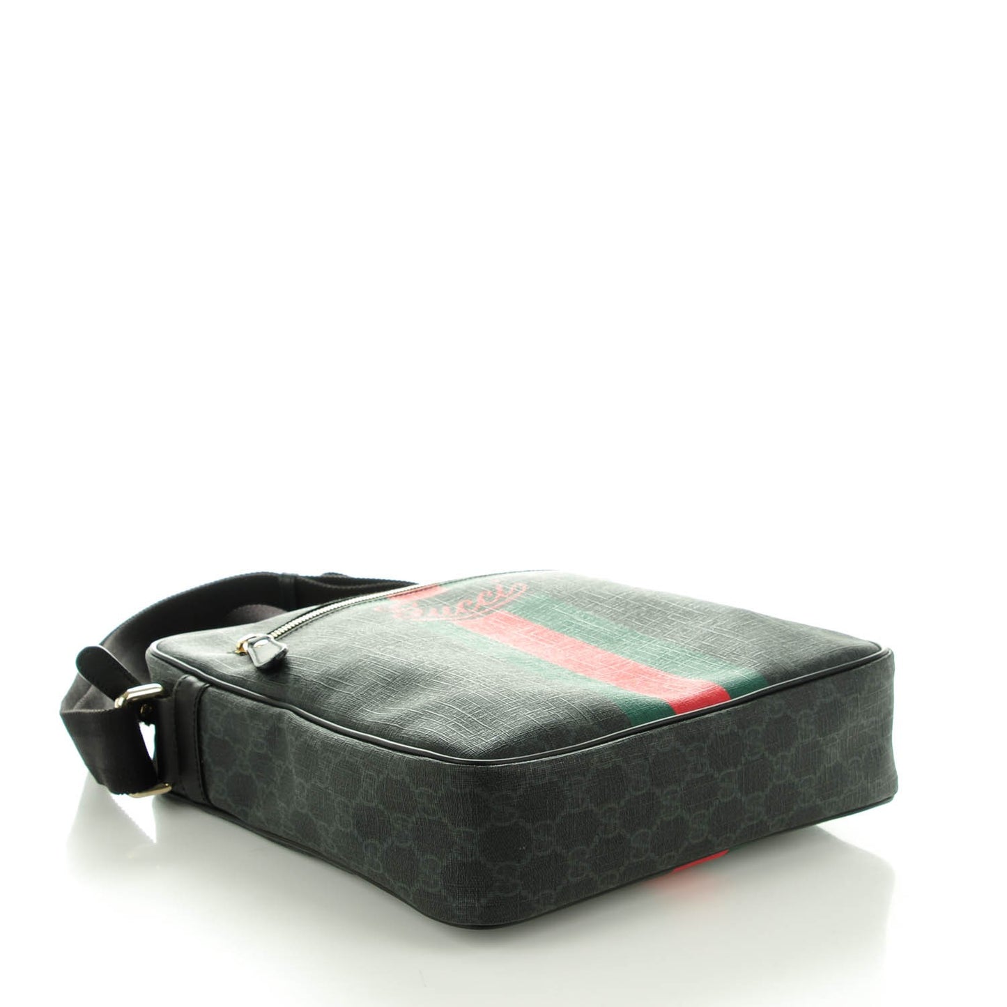 GG Plus Monogram Web Messenger Bag Black