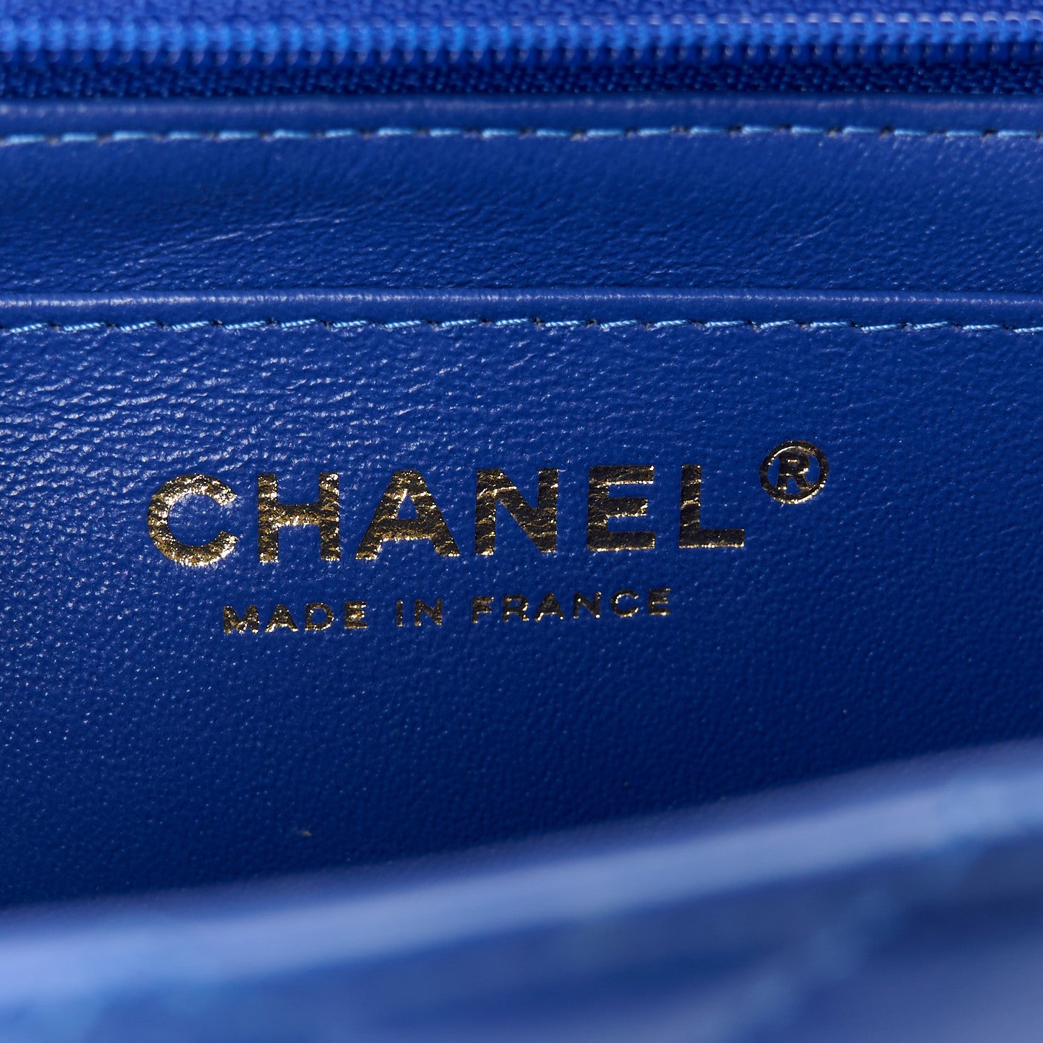 Chanel Lambskin Quilted Mini Top Handle Rectangular Flap Blue 6 of 12