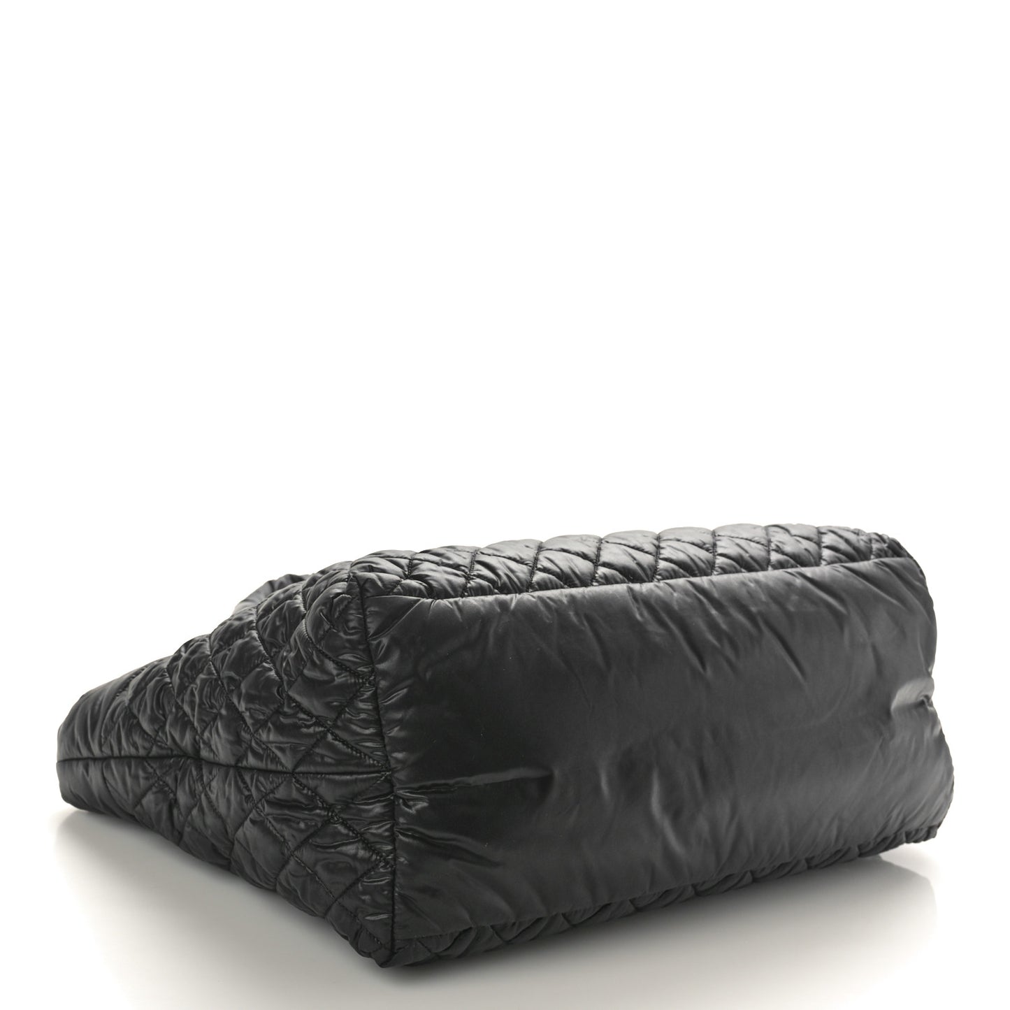 Nylon Quilted Large Coco Cocoon Tote Black