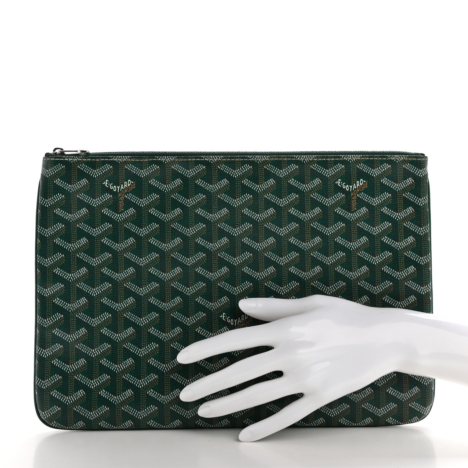 Goyard Goyardine Senat Pochette MM Green 2 of 9